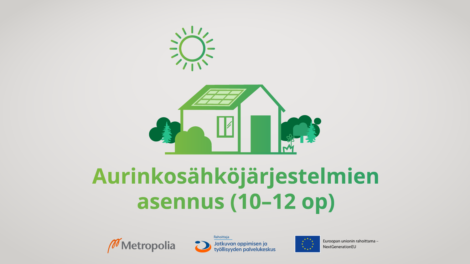 Aurinkosähköjärjestelmien Asennus -täydennyskoulutus | Metropolia